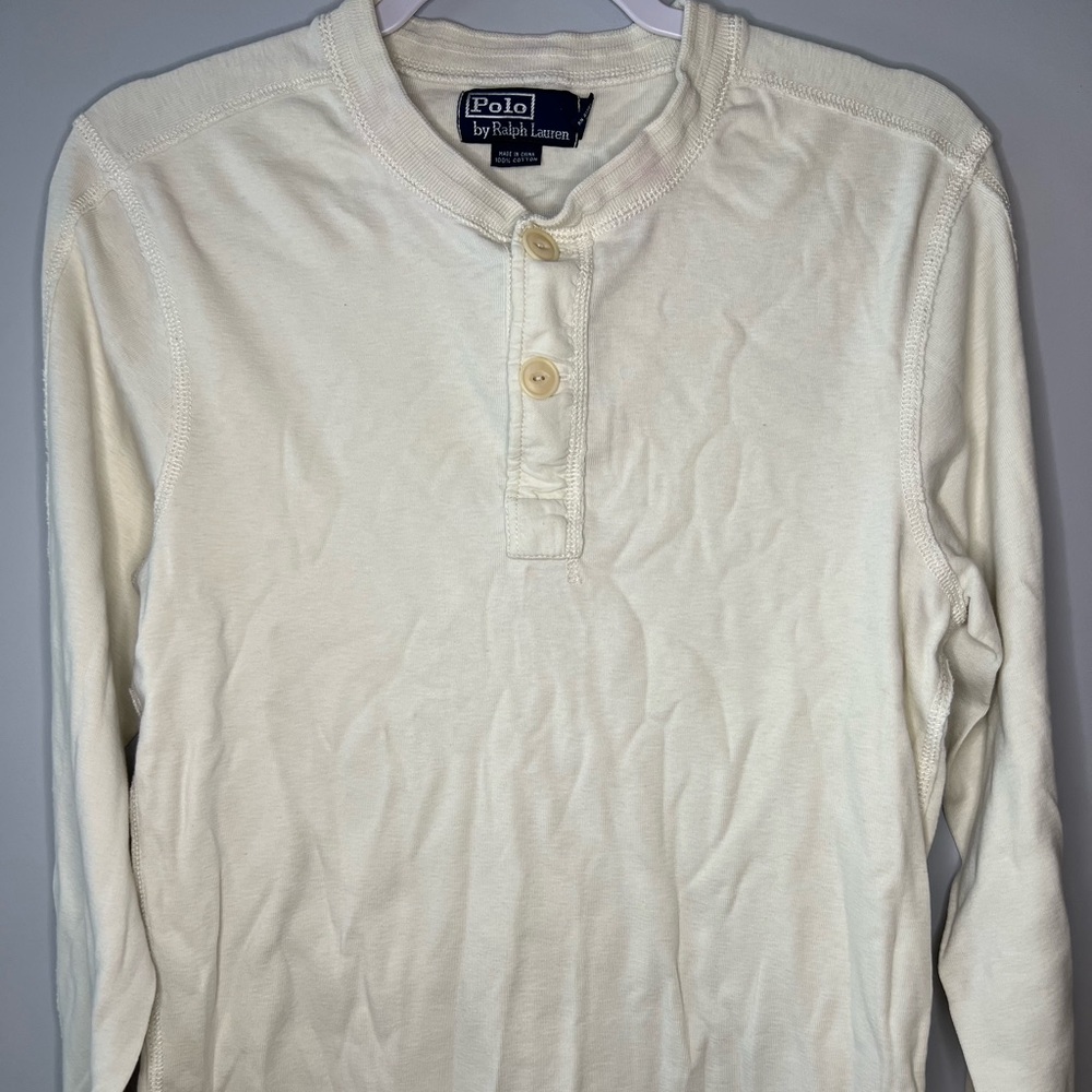 Polo by Ralph Lauren Size Medium Men’s White Long Sleeve Crewneck Sweater